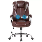 Chaise de bureau FDW de qualité supérieure, chaise d'ordinateur avec dossier haut, support lombaire et revêtement en cuir PU