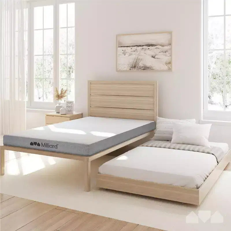 Matelas de lit gigogne en mousse à mémoire de forme Milliard de 5 pouces, lits jumeaux (2)