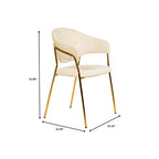 Chaise de salle à manger LeisureMod recouverte de cuir et de velours, assise et dossier rembourrés ergonomiques, piètement en acier inoxydable durable Fauteuil d'appoint Série Bella