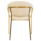 Chaise de salle à manger LeisureMod recouverte de cuir et de velours, assise et dossier rembourrés ergonomiques, piètement en acier inoxydable durable Fauteuil d'appoint Série Bella