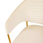 Chaise de salle à manger LeisureMod recouverte de cuir et de velours, assise et dossier rembourrés ergonomiques, piètement en acier inoxydable durable Fauteuil d'appoint Série Bella