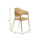 Chaise de salle à manger LeisureMod recouverte de cuir et de velours, assise et dossier rembourrés ergonomiques, piètement en acier inoxydable durable Fauteuil d'appoint Série Bella
