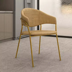 Chaise de salle à manger LeisureMod recouverte de cuir et de velours, assise et dossier rembourrés ergonomiques, piètement en acier inoxydable durable Fauteuil d'appoint Série Bella