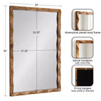 Miroir rectangulaire en bois 24x36 Endicott de Kate & Laurel All Things Decor