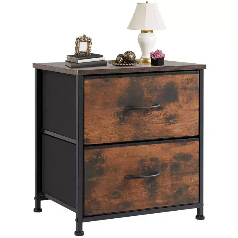 JIONJOY 2 - Table de Chevet avec Tiroirs