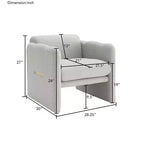 Fauteuil d'appoint moderne en boucle Micah Christopher Knight Home