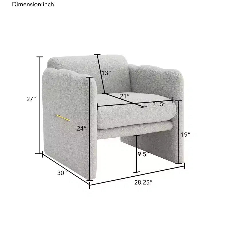 Fauteuil d'appoint moderne en boucle Micah Christopher Knight Home