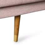 Christopher Knight Home Canapé Jalon 3 places capitonné avec traversins, Blush clair/Noyer foncé