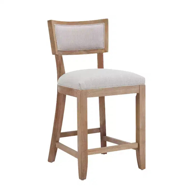 Christopher Knight Home Wina Tabouret de comptoir rembourré en bois d'hévéa 26,5 po, ensemble de 2