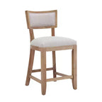 Christopher Knight Home Wina Tabouret de comptoir rembourré en bois d'hévéa 26,5 po, ensemble de 2