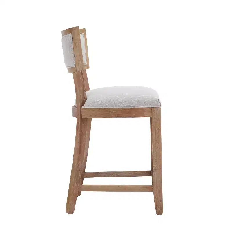 Christopher Knight Home Wina Tabouret de comptoir rembourré en bois d'hévéa 26,5 po, ensemble de 2