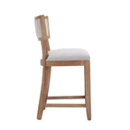 Christopher Knight Home Wina Tabouret de comptoir rembourré en bois d'hévéa 26,5 po, ensemble de 2