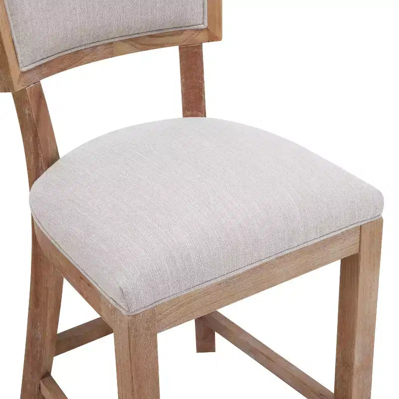Christopher Knight Home Wina Tabouret de comptoir rembourré en bois d'hévéa 26,5 po, ensemble de 2