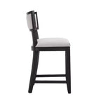 Christopher Knight Home Wina Tabouret de comptoir rembourré en bois d'hévéa 26,5 po, ensemble de 2