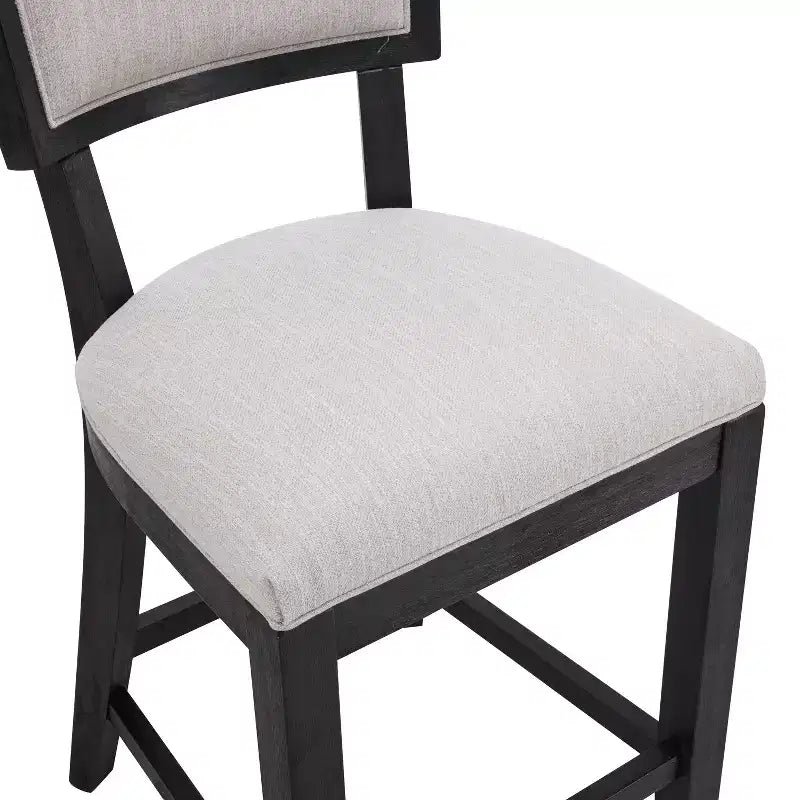 Christopher Knight Home Wina Tabouret de comptoir rembourré en bois d'hévéa 26,5 po, ensemble de 2