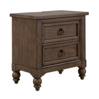 Ensemble de chambre Americana Farmhouse comprenant un lit à baldaquin, une commode, un miroir et une table de chevet