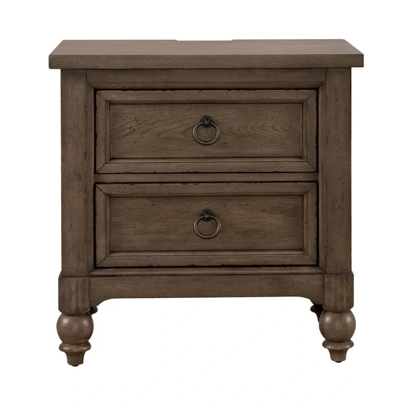 Ensemble de chambre Americana Farmhouse comprenant un lit à baldaquin, une commode, un miroir et une table de chevet