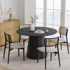 Table de salle à manger ronde moderne Dovelina Table de cuisine en bois