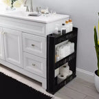 Evideco Chariot roulant fin polyvalent pour la maison - Organisateur de rangement utilitaire à 3 niveaux pour salle de bain, cuisine et dortoir - Disponible en blanc, gris, noir