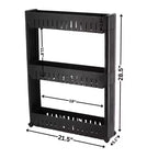 Evideco Chariot roulant fin polyvalent pour la maison - Organisateur de rangement utilitaire à 3 niveaux pour salle de bain, cuisine et dortoir - Disponible en blanc, gris, noir