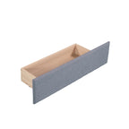 Lit de repos double en tissu avec lit gigogne et tiroir, vert