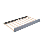 Lit de repos double en tissu avec lit gigogne et tiroir, vert