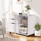 JIONJOY Meuble Classeur Mobile à 3 Tiroirs de 80 cm de Large