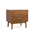 Belle chambre à coucher complète de 6 pièces en noyer à profil bas de style Mid-century (lit queen)