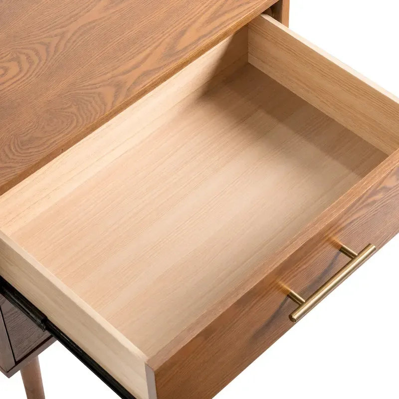 Belle chambre à coucher complète de 6 pièces en noyer à profil bas de style Mid-century (lit queen)