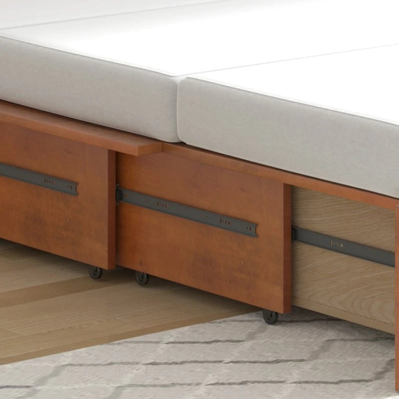 Lit escamotable moderne Mixoy avec matelas, tiroir de rangement, station de recharge