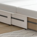 Lit escamotable moderne Mixoy avec matelas, tiroir de rangement, station de recharge
