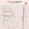 Folding Chairs Set of 2/4/6, Metal Foldable Chair with and Non-Slip Feet Pads