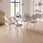 Chaises Pliantes Lot de 2/4/6, Chaise Pliante en Métal avec Patins Antidérapants