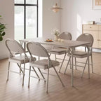 Chaises Pliantes Lot de 2/4/6, Chaise Pliante en Métal avec Patins Antidérapants