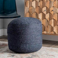 Pouf ottoman en jute tressé uni Nuloom Bristol