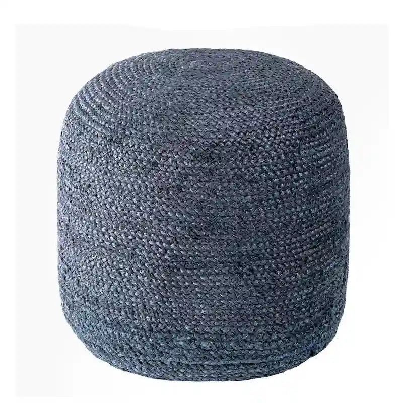 Pouf ottoman en jute tressé uni Nuloom Bristol