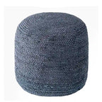 Pouf ottoman en jute tressé uni Nuloom Bristol