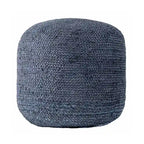 Pouf ottoman en jute tressé uni Nuloom Bristol