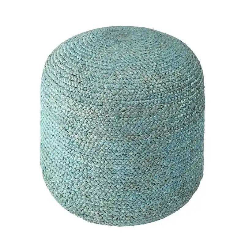 Pouf ottoman en jute tressé uni Nuloom Bristol