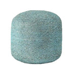 Pouf ottoman en jute tressé uni Nuloom Bristol