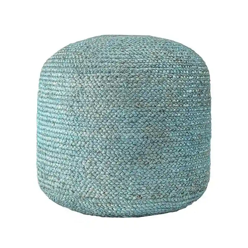 Pouf ottoman en jute tressé uni Nuloom Bristol