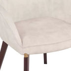 Chaise de salle à manger LeisureMod Elias – Siège en cuir ou velours rembourré avec pieds à revêtement en poudre, cuisine moderne, salle à manger, café, assise confortable