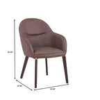 Chaise de salle à manger LeisureMod Elias – Siège en cuir ou velours rembourré avec pieds à revêtement en poudre, cuisine moderne, salle à manger, café, assise confortable