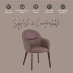Chaise de salle à manger LeisureMod Elias – Siège en cuir ou velours rembourré avec pieds à revêtement en poudre, cuisine moderne, salle à manger, café, assise confortable