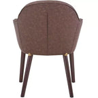 Chaise de salle à manger LeisureMod Elias – Siège en cuir ou velours rembourré avec pieds à revêtement en poudre, cuisine moderne, salle à manger, café, assise confortable