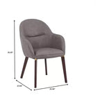 Chaise de salle à manger LeisureMod Elias – Siège en cuir ou velours rembourré avec pieds à revêtement en poudre, cuisine moderne, salle à manger, café, assise confortable