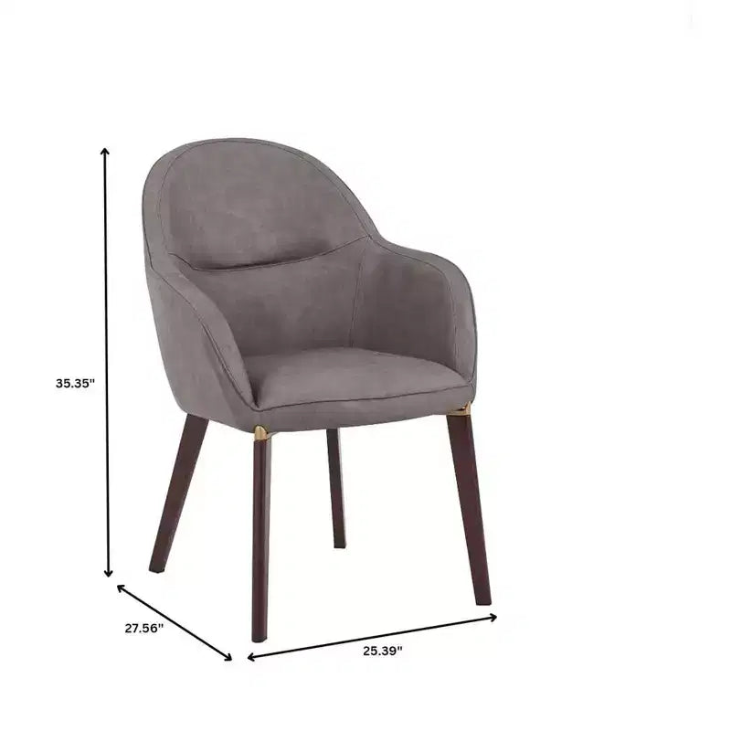 Chaise de salle à manger LeisureMod Elias – Siège en cuir ou velours rembourré avec pieds à revêtement en poudre, cuisine moderne, salle à manger, café, assise confortable