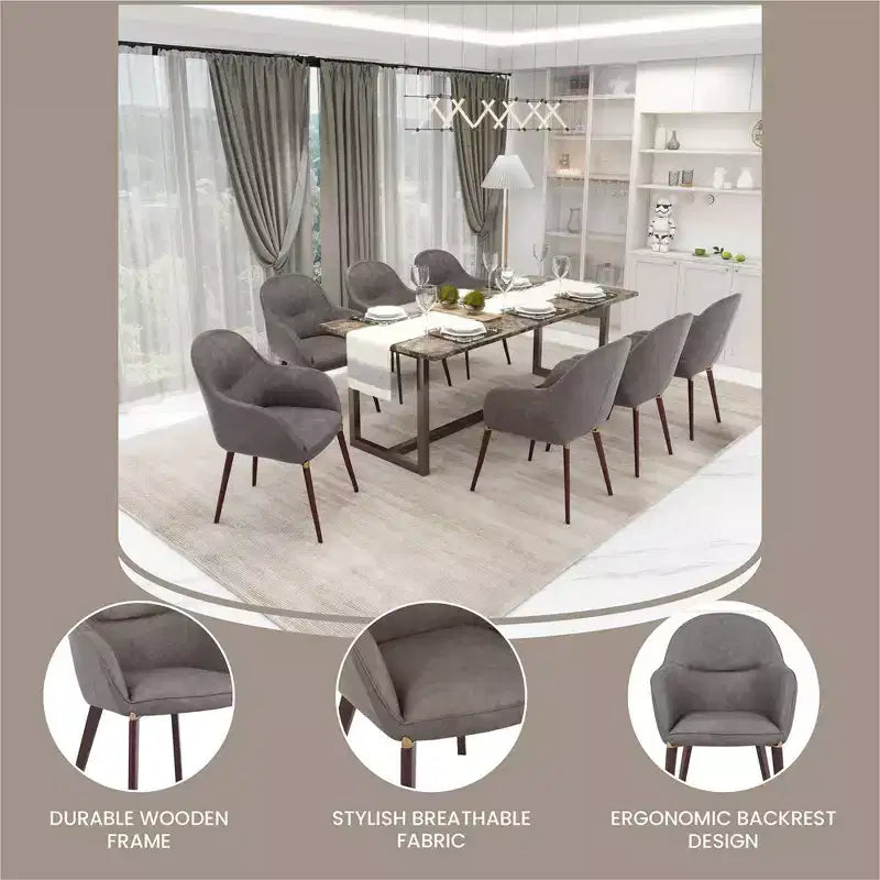 Chaise de salle à manger LeisureMod Elias – Siège en cuir ou velours rembourré avec pieds à revêtement en poudre, cuisine moderne, salle à manger, café, assise confortable