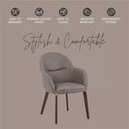Chaise de salle à manger LeisureMod Elias – Siège en cuir ou velours rembourré avec pieds à revêtement en poudre, cuisine moderne, salle à manger, café, assise confortable