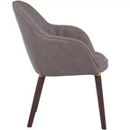 Chaise de salle à manger LeisureMod Elias – Siège en cuir ou velours rembourré avec pieds à revêtement en poudre, cuisine moderne, salle à manger, café, assise confortable